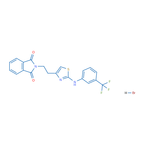 2-[2-(2-{[3-(trifluoromethyl)phenyl]amino}-1,3-thiazol-4-yl)ethyl]-2,3-dihydro-1H-isoindole-1,3-dione hydrobromide 1g