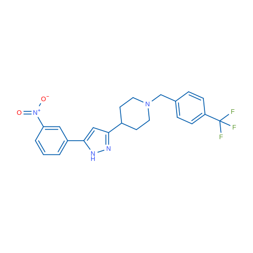 4-[5-(3-Nitrophenyl)-1H-pyrazol-3-yl]-1-{[4-(trifluoromethyl)phenyl]methyl}piperidine 1g