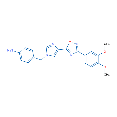 4-({4-[3-(3,4-dimethoxyphenyl)-1,2,4-oxadiazol-5-yl]-1H-imidazol-1-yl}methyl)aniline 1g