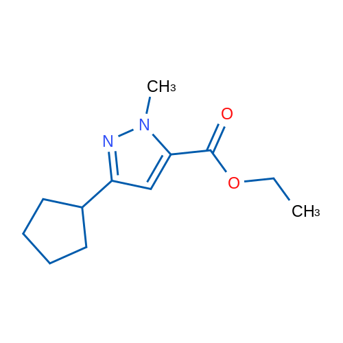 Ethyl 3-cyclopentyl-1-methyl-1H-pyrazole-5-carboxylate 1g