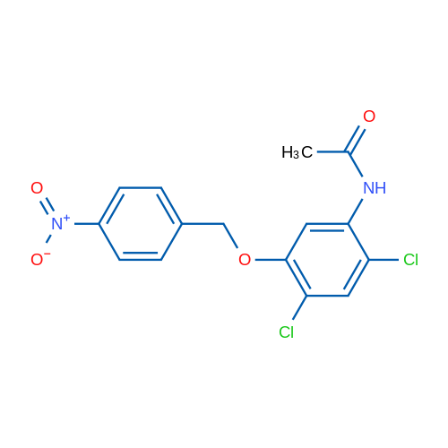 N-(2,4-Dichloro-5-((4-nitrobenzyl)oxy)phenyl)acetamide 5g