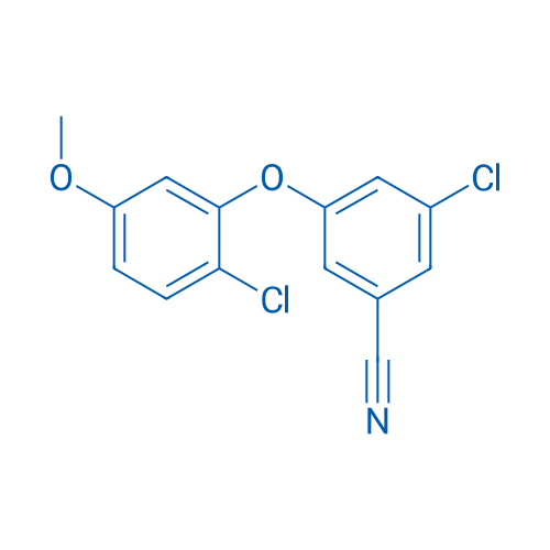 3-Chloro-5-(2-chloro-5-methoxyphenoxy)benzonitrile 250mg