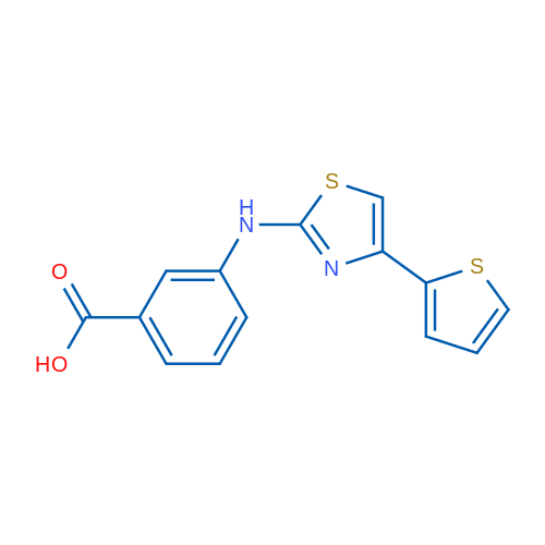 3-((4-(Thiophen-2-yl)thiazol-2-yl)amino)benzoic acid 1g