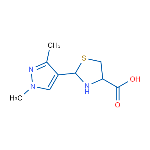 2-(1,3-Dimethyl-1H-pyrazol-4-yl)thiazolidine-4-carboxylic acid 5g