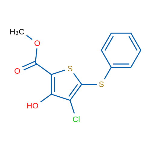 Methyl 4-chloro-3-hydroxy-5-(phenylthio)thiophene-2-carboxylate 1g