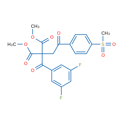 Dimethyl 2-(3,5-difluorobenzoyl)-2-(2-(4-(methylsulfonyl)phenyl)-2-oxoethyl)malonate 1g