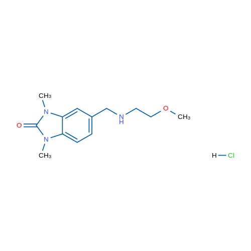 5-(((2-Methoxyethyl)amino)methyl)-1,3-dimethyl-1H-benzo[d]imidazol-2(3H)-one hydrochloride 5g