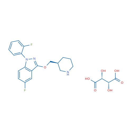 (S)-5-Fluoro-1-(2-fluorophenyl)-3-(piperidin-3-ylmethoxy)-1H-indazole (2R,3R)-2,3-dihydroxysuccinate 1g