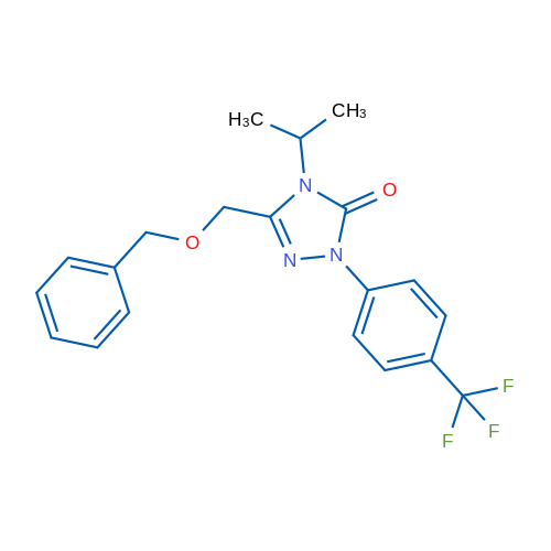 3-((Benzyloxy)methyl)-4-isopropyl-1-(4-(trifluoromethyl)phenyl)-1H-1,2,4-triazol-5(4H)-one 1g