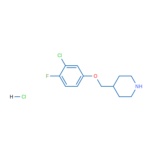 4-((3-Chloro-4-fluorophenoxy)methyl)piperidine hydrochloride 1g