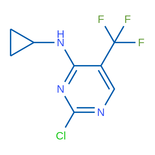 2-Chloro-N-cyclopropyl-5-(trifluoromethyl)pyrimidin-4-amine 1g