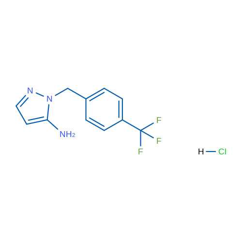 1-{[4-(trifluoromethyl)phenyl]methyl}-1H-pyrazol-5-amine hydrochloride 250mg