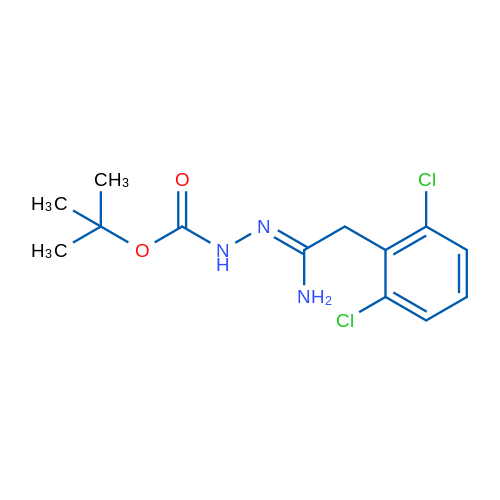 tert-Butyl 2-(1-amino-2-(2,6-dichlorophenyl)ethylidene)hydrazinecarboxylate 1g