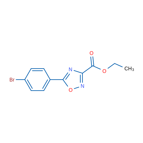 Ethyl 5-(4-bromophenyl)-1,2,4-oxadiazole-3-carboxylate 1g