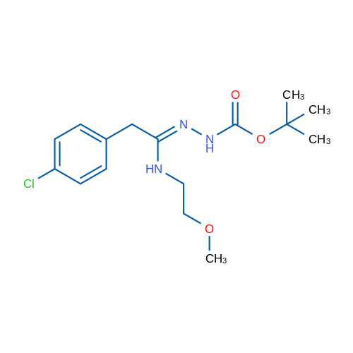 [(1Z)-1-({[(tert-butoxy)carbonyl]amino}imino)-2-(4-chlorophenyl)ethyl](2-methoxyethyl)amine 1g