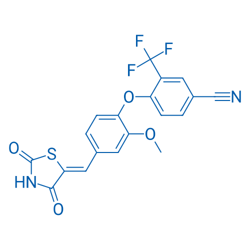 4-(4-((2,4-Dioxothiazolidin-5-ylidene)methyl)-2-methoxyphenoxy)-3-(trifluoromethyl)benzonitrile 1g