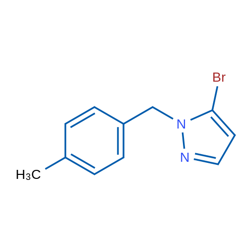 5-Bromo-1-(4-methylbenzyl)-1H-pyrazole 1g