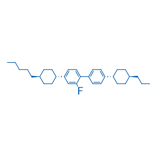 rel-2-Fluoro-4-((1s,4r)-4-pentylcyclohexyl)-4'-((1s,4r)-4-propylcyclohexyl)-1,1'-biphenyl 1g