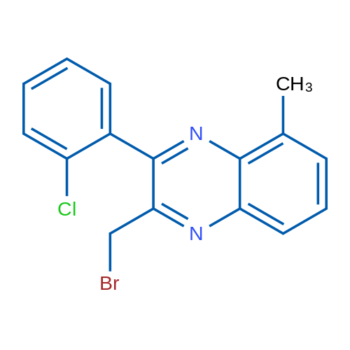 2-(Bromomethyl)-3-(2-chlorophenyl)-5-methylquinoxaline 1g
