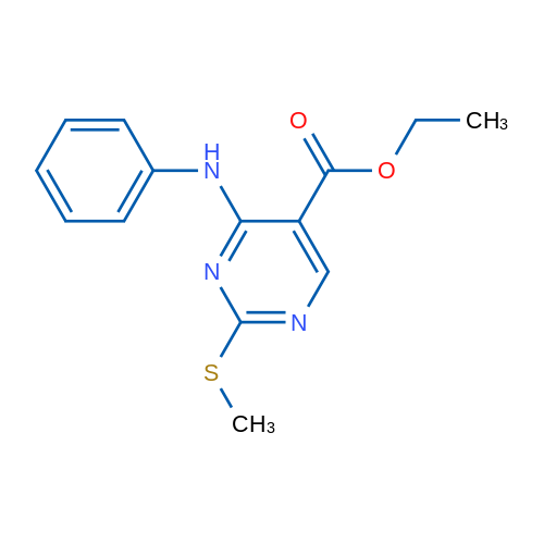 Ethyl 2-(methylthio)-4-(phenylamino)pyrimidine-5-carboxylate 250mg