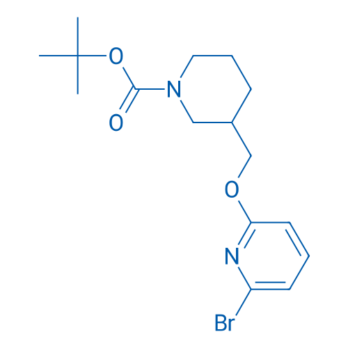 tert-Butyl 3-(((6-bromopyridin-2-yl)oxy)methyl)piperidine-1-carboxylate 250mg