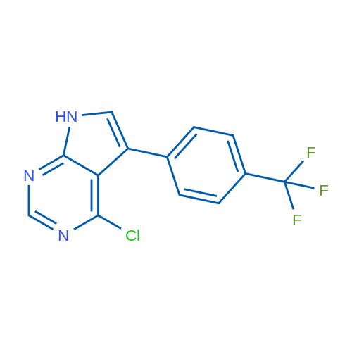 4-Chloro-5-(4-(trifluoromethyl)phenyl)-7H-pyrrolo[2,3-d]pyrimidine 1g
