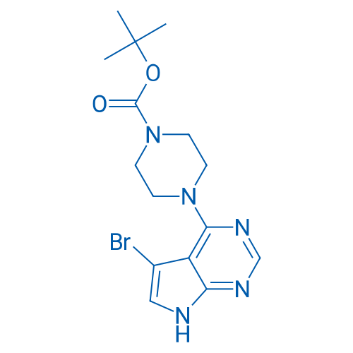4-(4-Boc-1-piperazinyl)-5-bromo-7H-pyrrolo[2,3-d]pyrimidine 5g