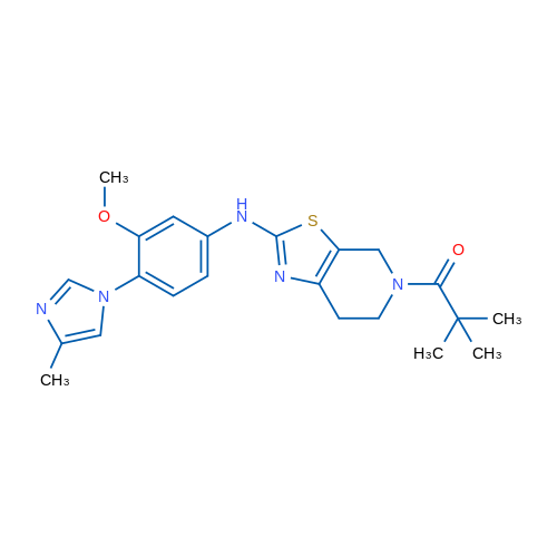 1-(2-((3-Methoxy-4-(4-methyl-1H-imidazol-1-yl)phenyl)amino)-6,7-dihydrothiazolo[5,4-c]pyridin-5(4H)-yl)-2,2-dimethylpropan-1-one 1g