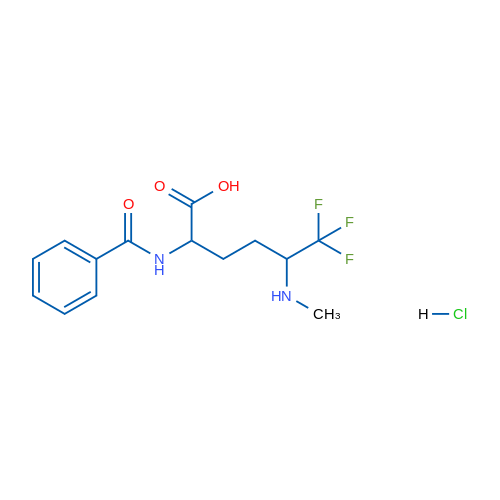 6,6,6-Trifluoro-5-(methylamino)-2-(phenylformamido)hexanoic acid hydrochloride 1g