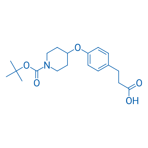 3-(4-((1-(tert-Butoxycarbonyl)piperidin-4-yl)oxy)phenyl)propanoic acid 250mg