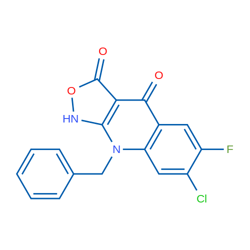 9-Benzyl-7-Chloro-6-fluoroisoxazolo[3,4-b]quinoline-3,4(1H,9H)-dione 1g