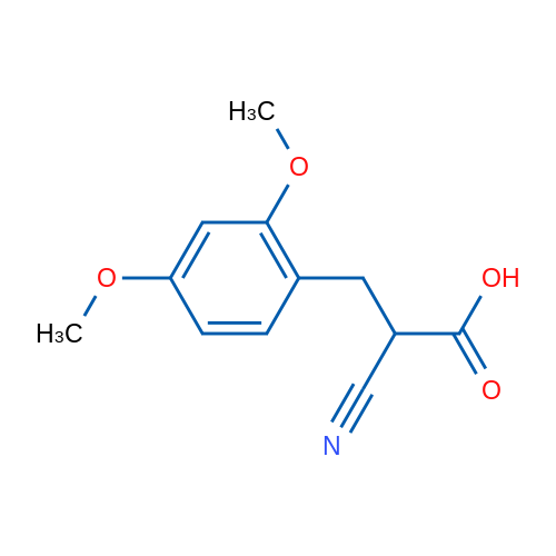 2-Cyano-3-(2,4-dimethoxyphenyl)propanoic acid 250mg