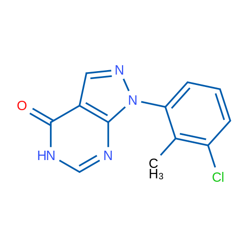 1-(3-Chloro-2-methylphenyl)-1H-pyrazolo[3,4-d]pyrimidin-4(5H)-one 1g