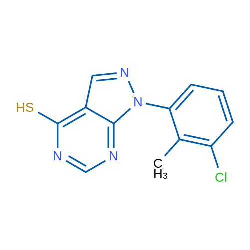 1-(3-Chloro-2-methylphenyl)-1H-pyrazolo[3,4-d]pyrimidine-4-thiol 1g