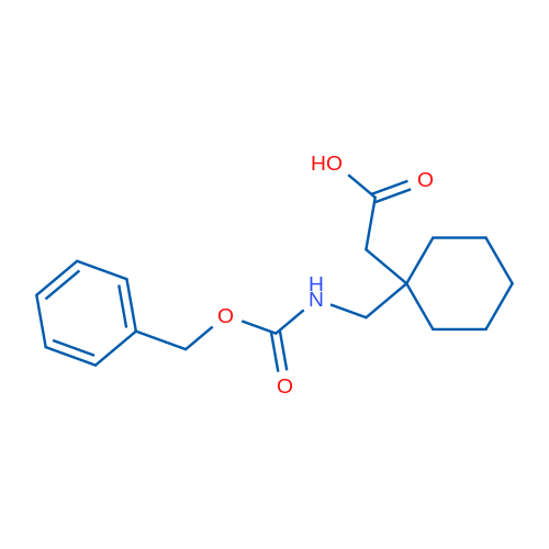 2-[1-({[(benzyloxy)carbonyl]amino}methyl)cyclohexyl]acetic acid 250mg