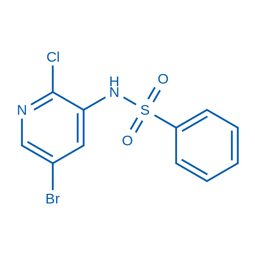 N-(5-Bromo-2-chloropyridin-3-yl)benzenesulfonamide 250mg