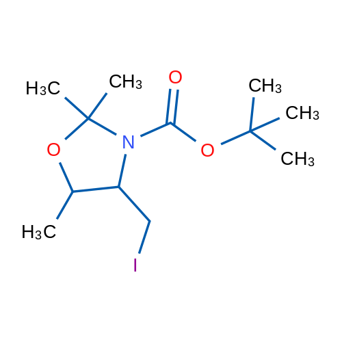 tert-Butyl 4-(iodomethyl)-2,2,5-trimethyl-1,3-oxazolidine-3-carboxylate 1g