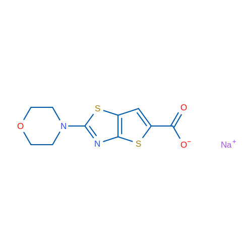 Sodium 2-morpholinothieno[2,3-d]thiazole-5-carboxylate 250mg