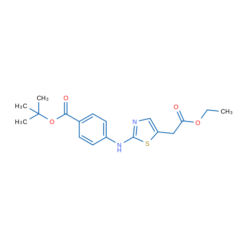tert-Butyl 4-((5-(2-ethoxy-2-oxoethyl)thiazol-2-yl)amino)benzoate 1g