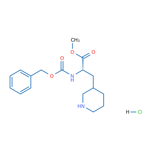 (2S)-Methyl 2-(((benzyloxy)carbonyl)amino)-3-(piperidin-3-yl)propanoate hydrochloride 1g