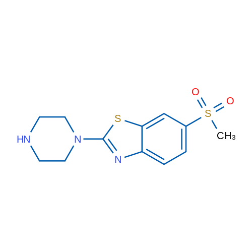 6-(methylsulfonyl)-2-piperazin-1-yl-1,3-benzothiazole 1g