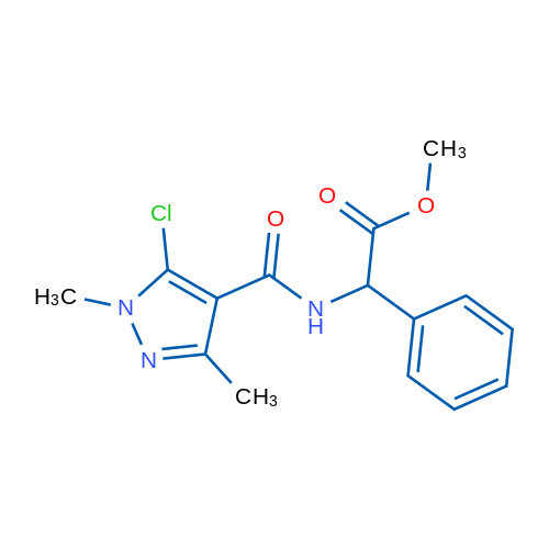 Methyl 2-[(5-chloro-1,3-dimethyl-1H-pyrazol-4-yl)formamido]-2-phenylacetate 1g