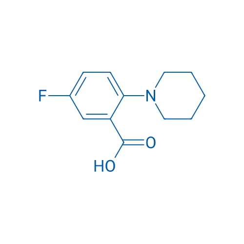 5-Fluoro-2-(piperidin-1-yl)benzoic acid 250mg