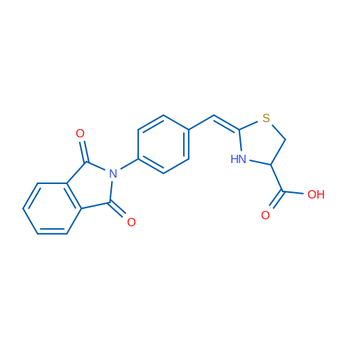 (2E)-2-{[4-(1,3-dioxo-2,3-dihydro-1H-isoindol-2-yl)phenyl]methylidene}-1,3-thiazolidine-4-carboxylic acid 1g