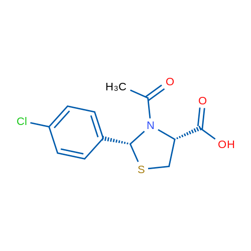 (2R,4R)-3-Acetyl-2-(4-chlorophenyl)thiazolidine-4-carboxylic acid 5g