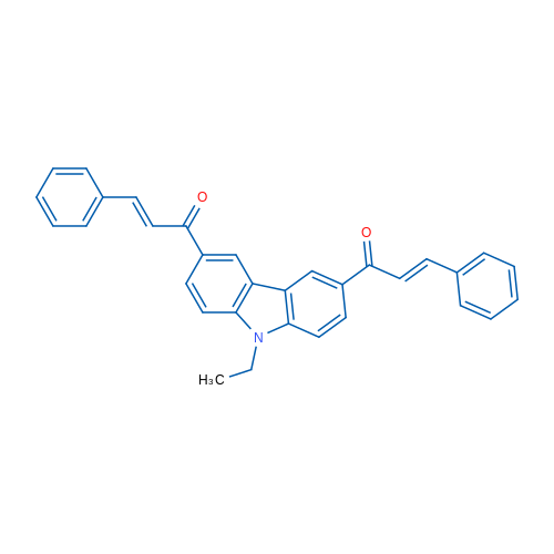 1,1'-(9-Ethyl-9H-carbazole-3,6-diyl)bis(3-phenylprop-2-en-1-one) 5g