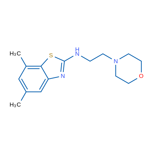 5,7-dimethyl-N-(2-morpholin-4-ylethyl)-1,3-benzothiazol-2-amine 1g