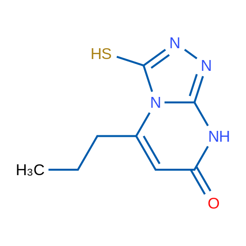 3-mercapto-5-propyl[1,2,4]triazolo[4,3-{a}]pyrimidin-7(8{H})-one 10g