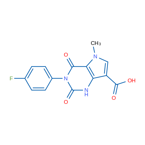 3-(4-fluorophenyl)-5-methyl-2,4-dioxo-2,3,4,5-tetrahydro-1H-pyrrolo[3,2-d]pyrimidine-7-carboxylic acid 250mg