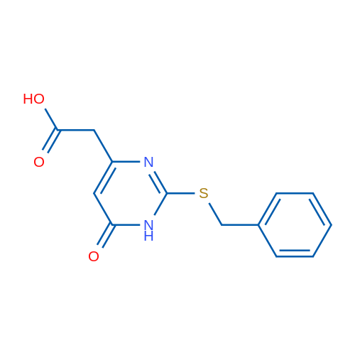 [2-(Benzylthio)-6-oxo-1,6-dihydropyrimidin-4-yl]acetic acid 5g